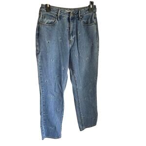 PacSun embroidered Mom Jean Size 26 Moon